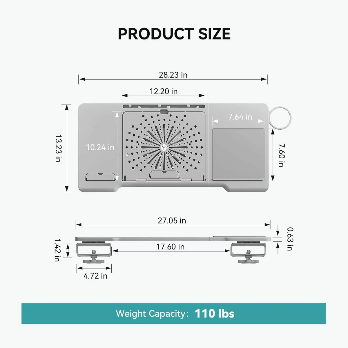 Home Office Laptop Tray: Apply to T-Shape Armrest - Image 3