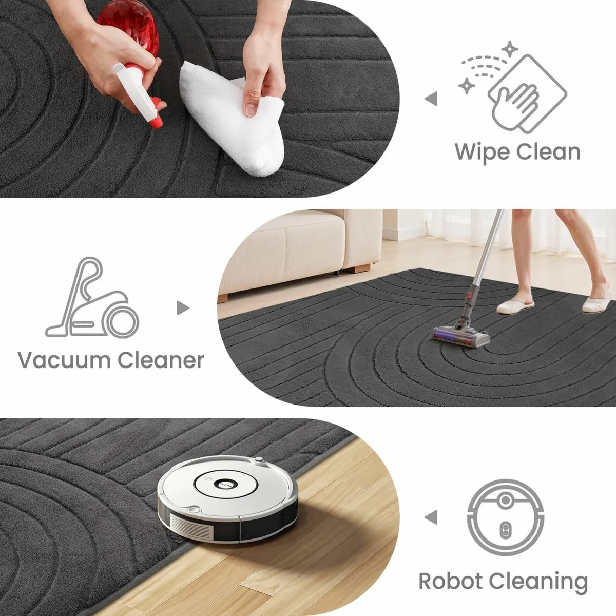 Rugs Living Room 200x300cm 3D Semicircular - Image 3