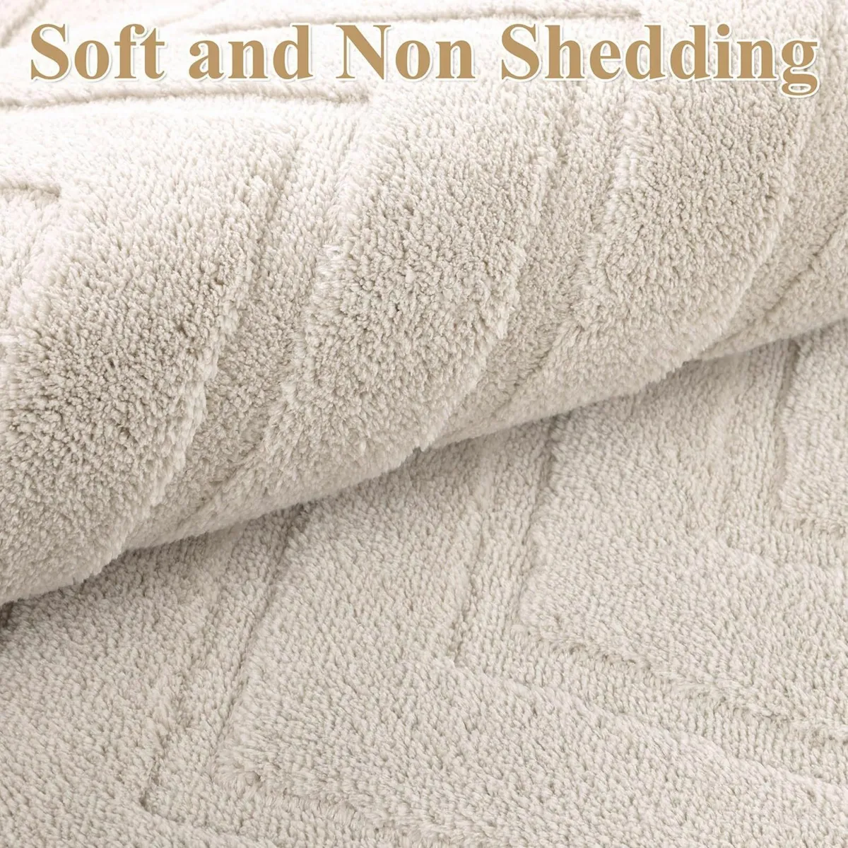 Beige Washable Rugs Living Room Large 160x230 cm - Image 3