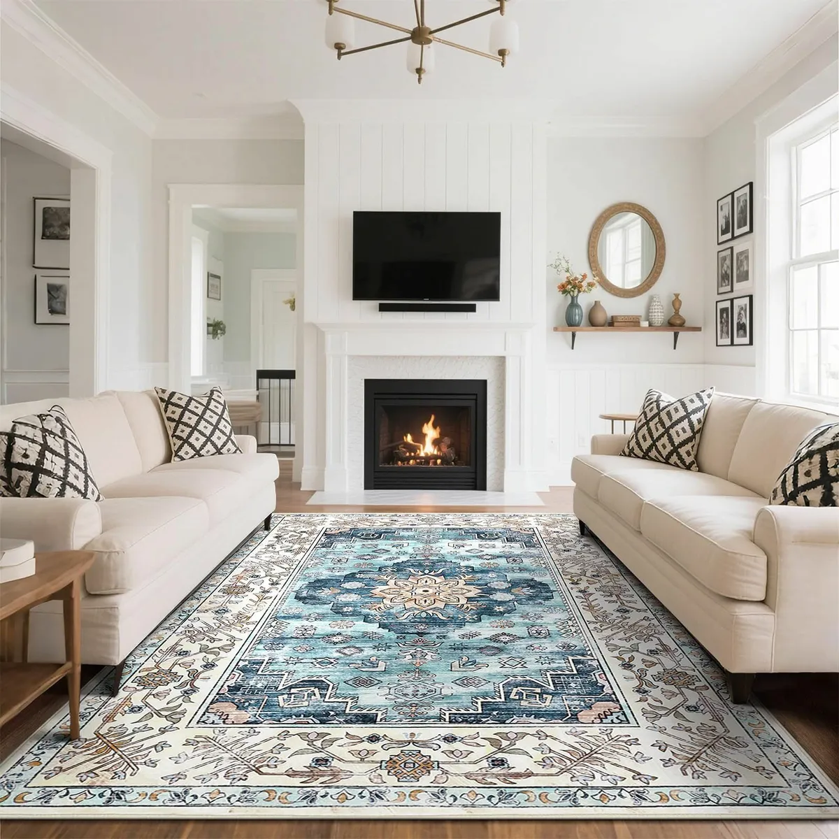 Vintage Living Room Rug 160 x 230cm Large Shaggy - Image 2