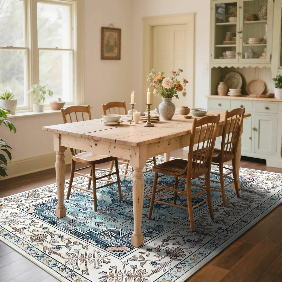 Vintage Living Room Rug 160 x 230cm Large Shaggy - Image 3