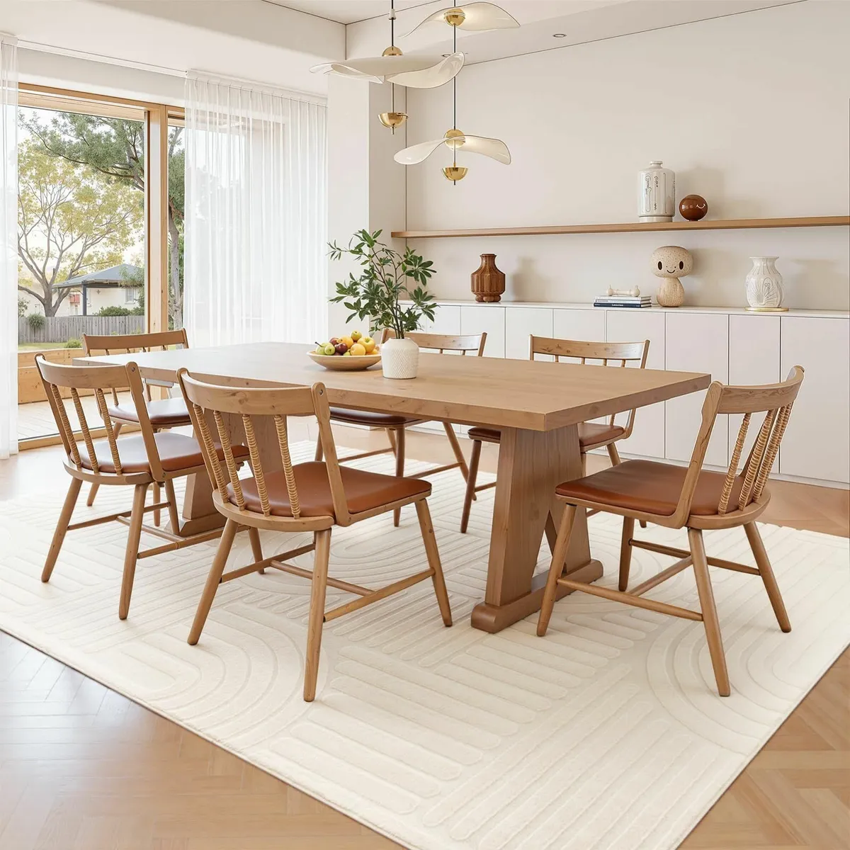 Rugs Living Room Large 160x230 Cream Fluffy - Image 4