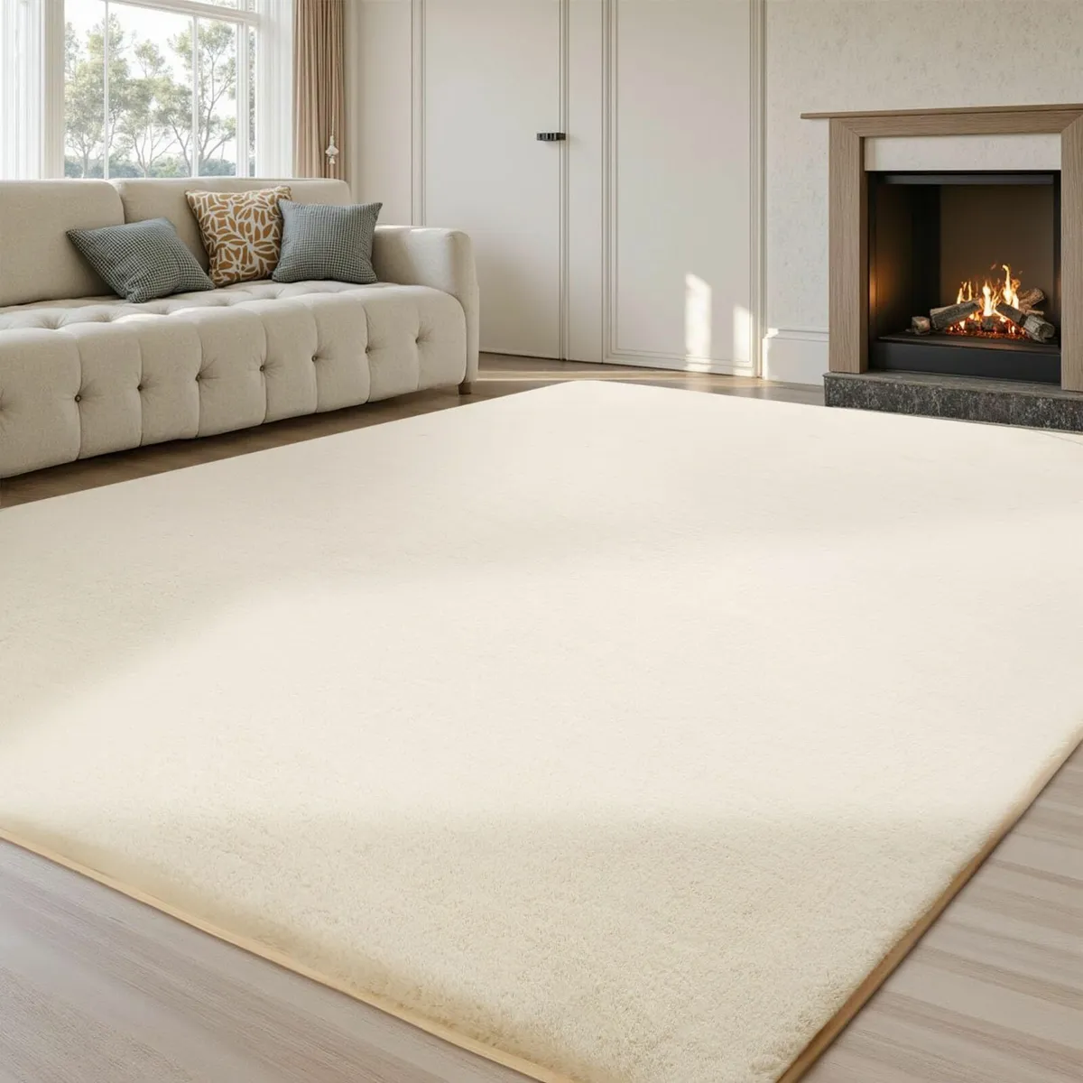 Soft Rugs Living Room - Grey Area for Bedroom - Image 1
