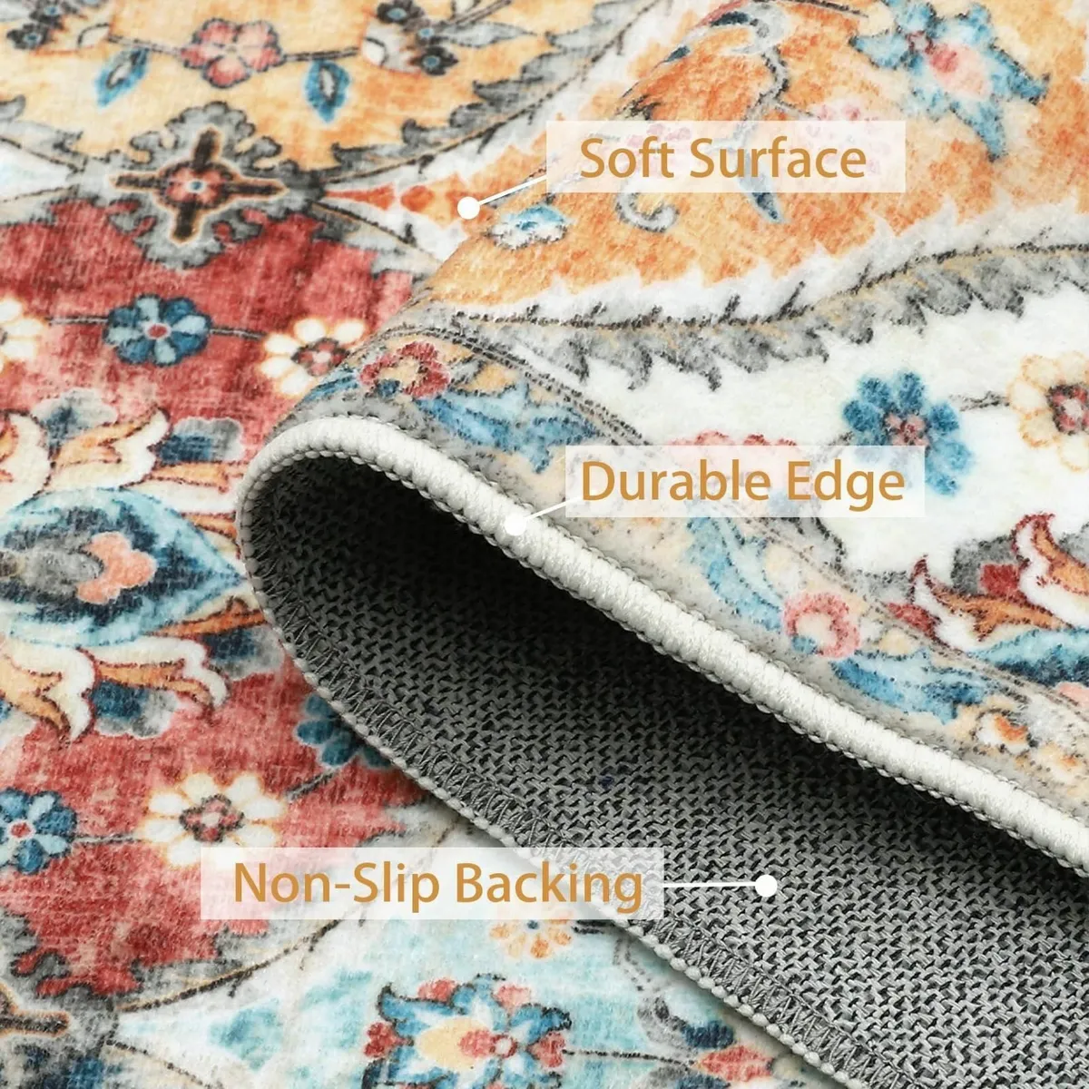 Washable Vintage Area Rugs 160x230cm Large - Image 4