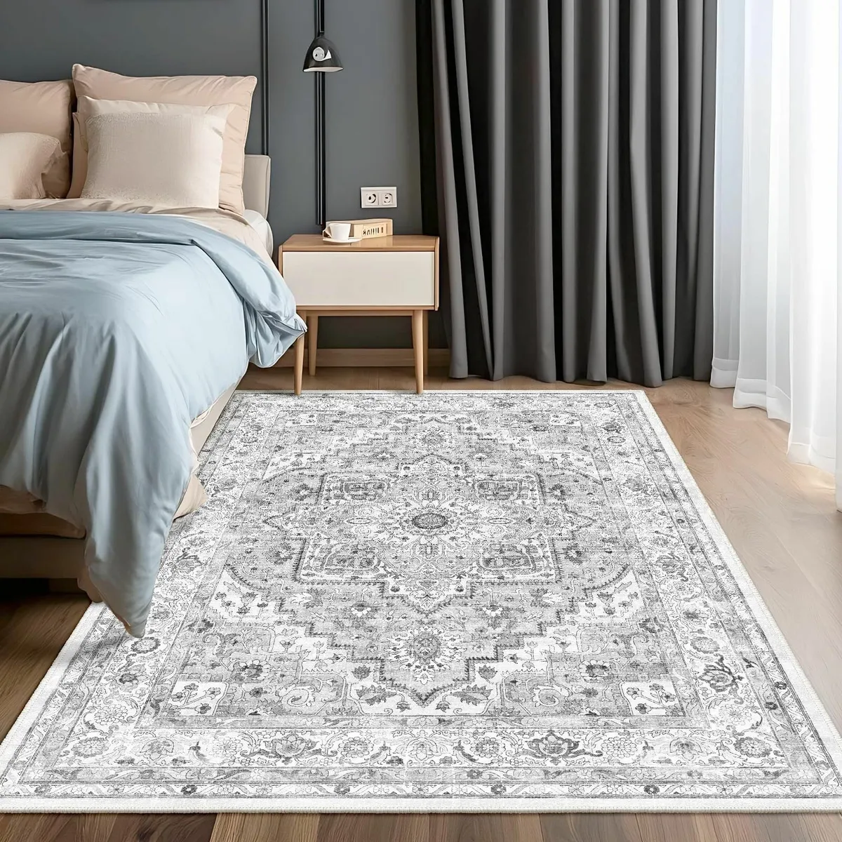 Area Rug 160x230cm Vintage Washable Rugs Anti-Slip - Image 3