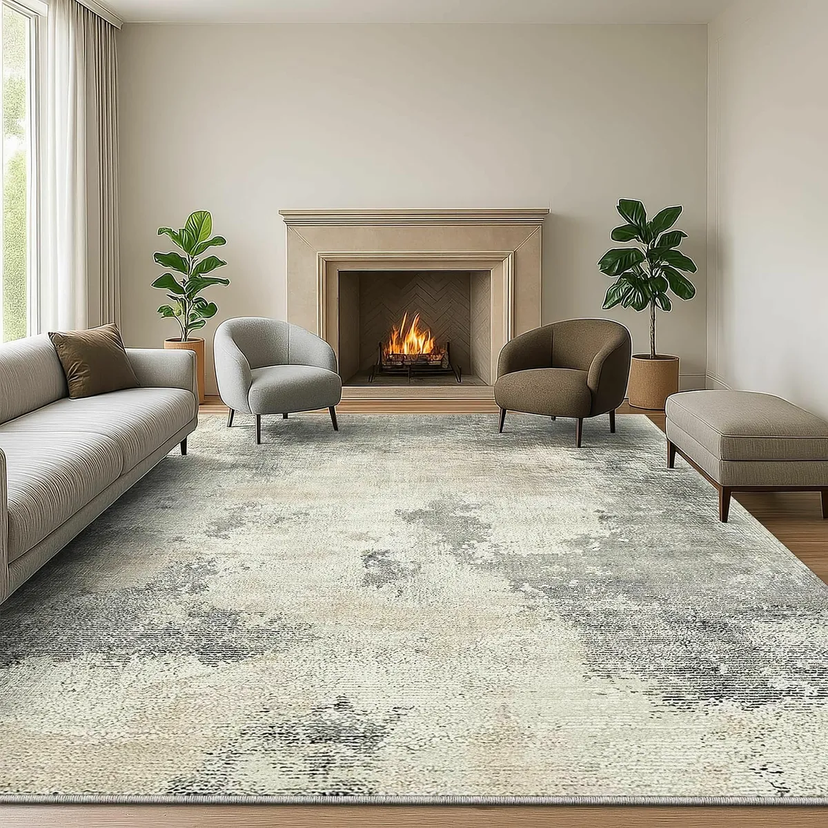 Living Room Rug 160x230cm Large Non Slip Washable - Image 1