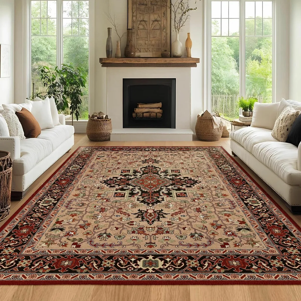 Area Rugs 200x300cm for Living Room Washable Boho - Image 1