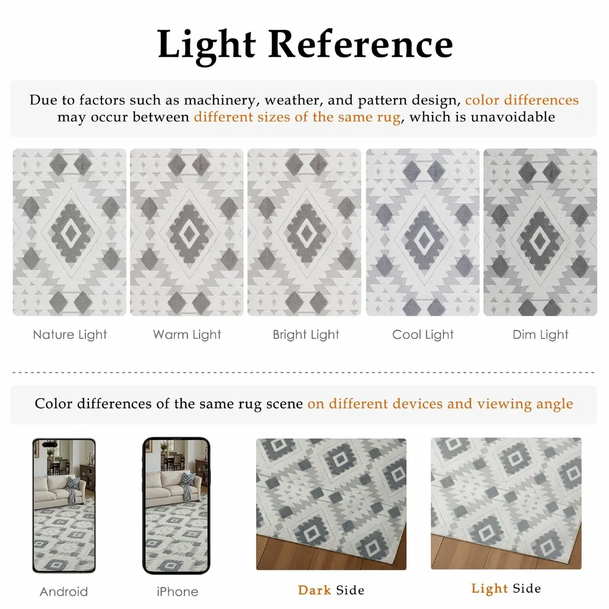 Blue Grey Rugs Living Room Area Rug 160x230cm - Image 2