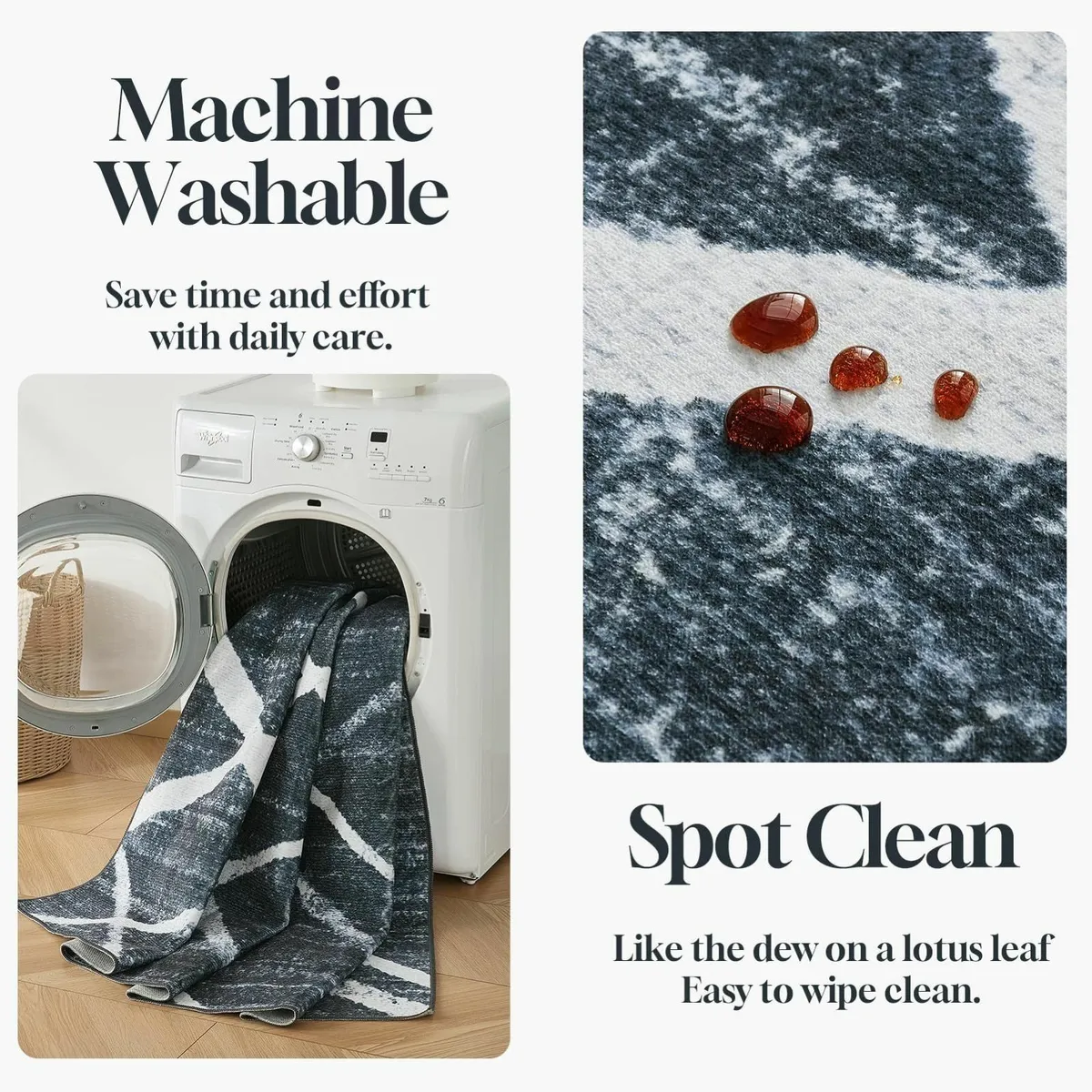 Large Rugs for Living Room 160x230cm Dark Grey - Image 2