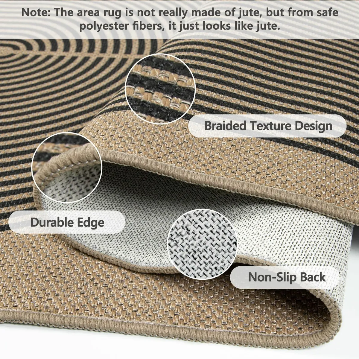 Rugs Living Room 160x230cm Non-Slip Bedroom - Image 2