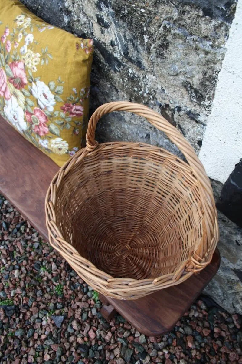 Antique Wicker Basket - Image 1