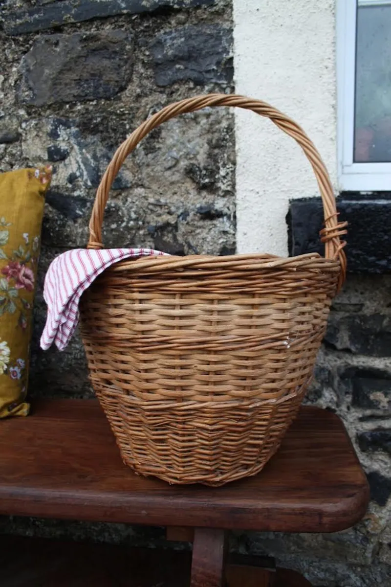 Antique Wicker Basket - Image 2