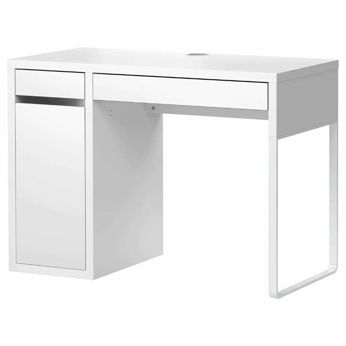 EA MICKE Office Desk White 105 x 50 cm - Image 1