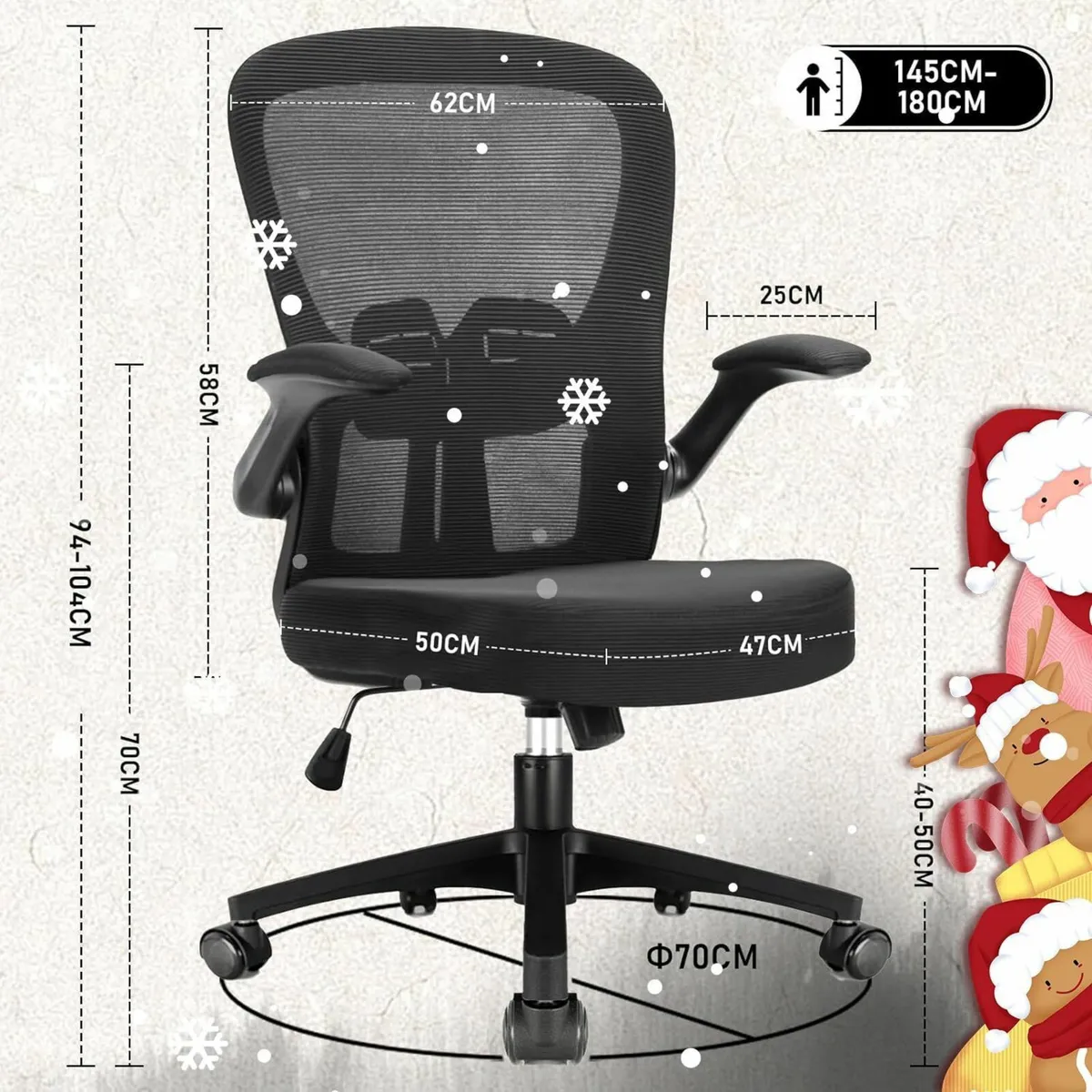 Office Chair Ergonomic Desk With 90degrees - Image 3
