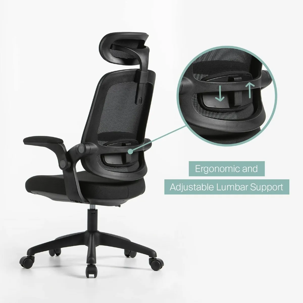 Zivella® Black Office Chair Fireproof Fabric and - Image 3