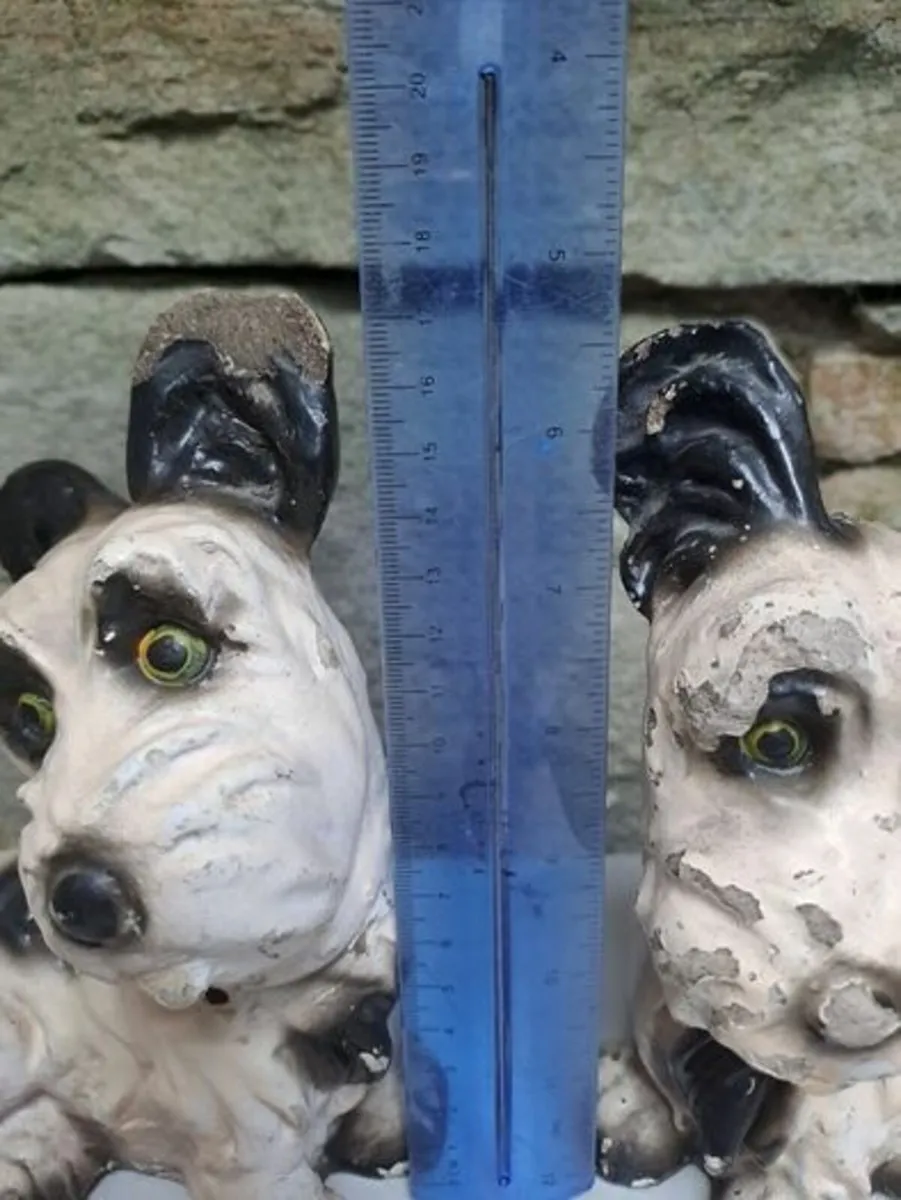 Vintage chalkware terrier dogs - Image 3