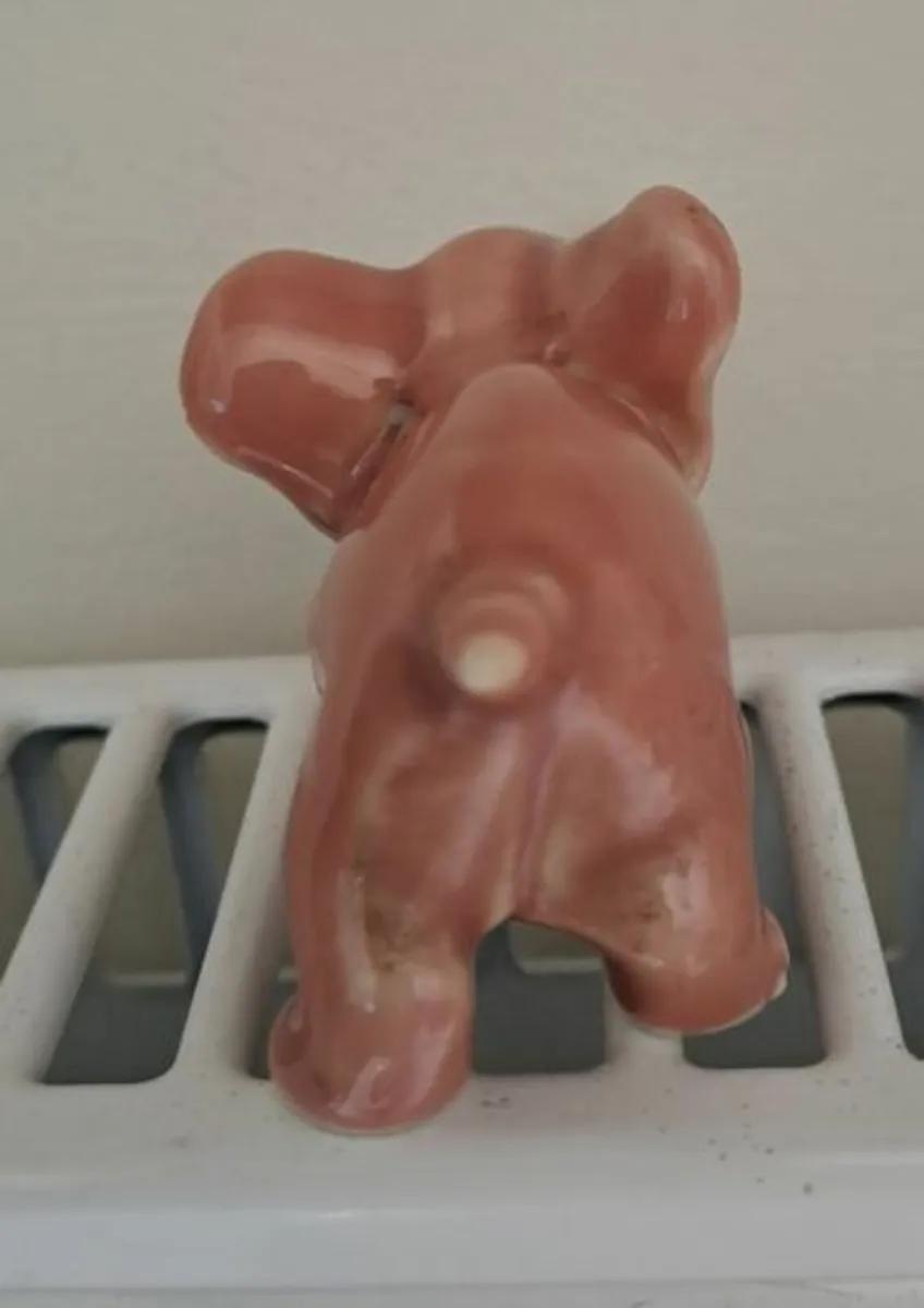 Vintage mini pink elephant - Image 3