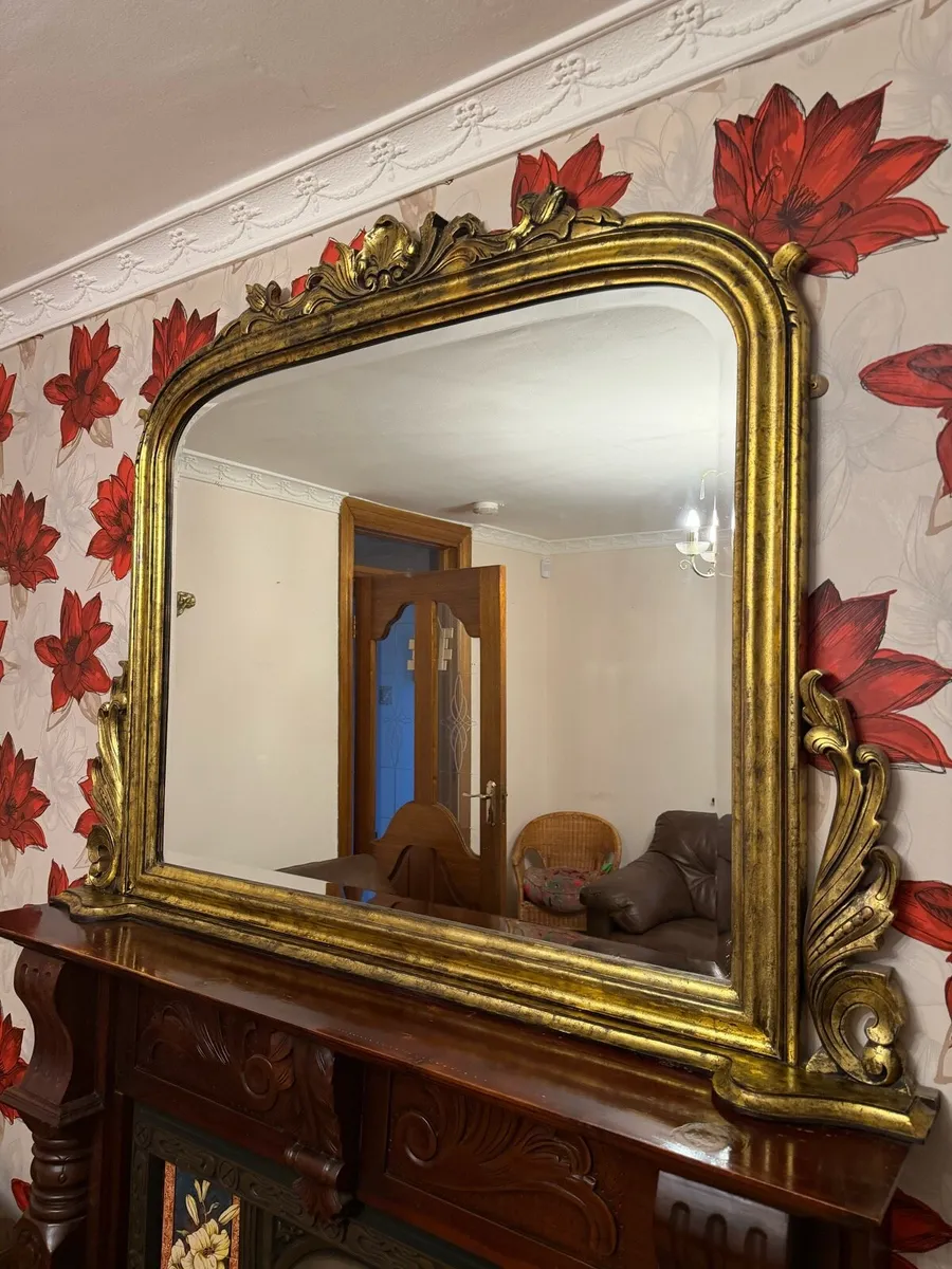 XL Antique Vintage Mirror - Image 1