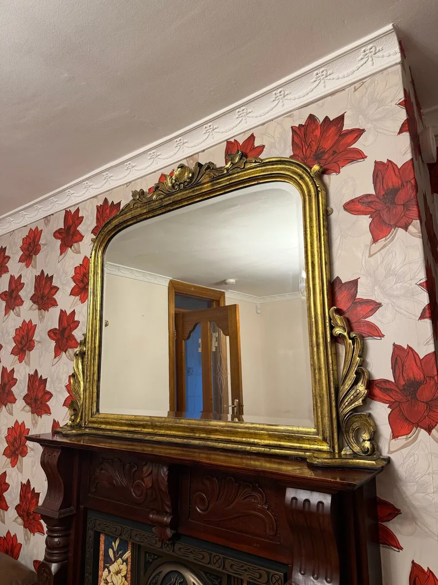 XL Antique Vintage Mirror - Image 2