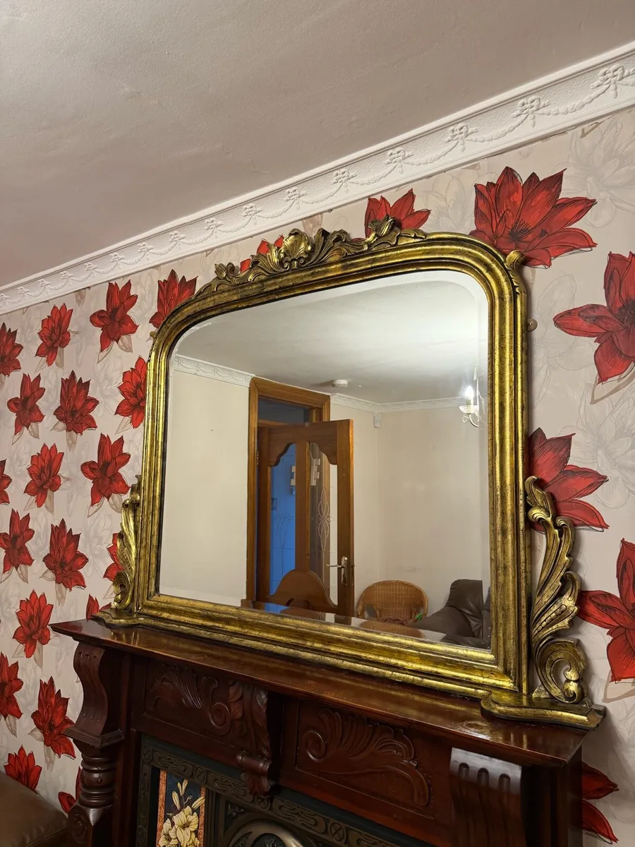 XL Antique Vintage Mirror - Image 3