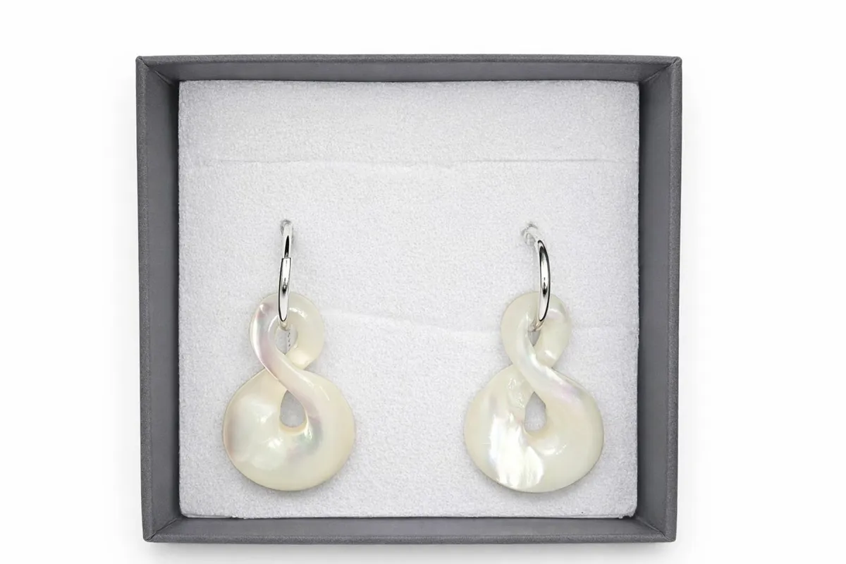 Mother-of-Pearl & Sterling Silver Earrings - Image 2