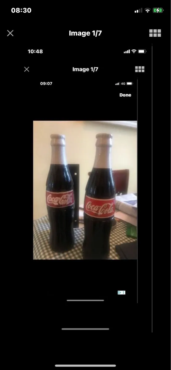 Very Rare Coca Cola Metal Door Handles - Image 1