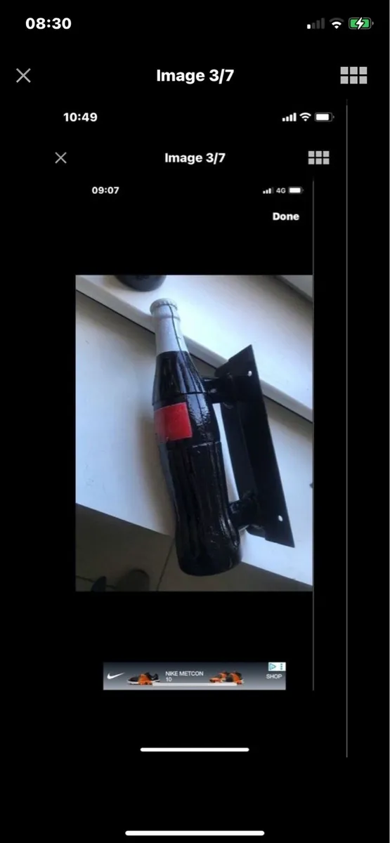 Very Rare Coca Cola Metal Door Handles - Image 3