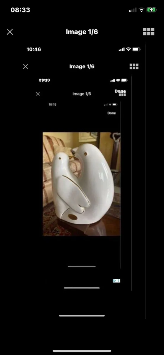 Ceramic lovebirds - Image 1