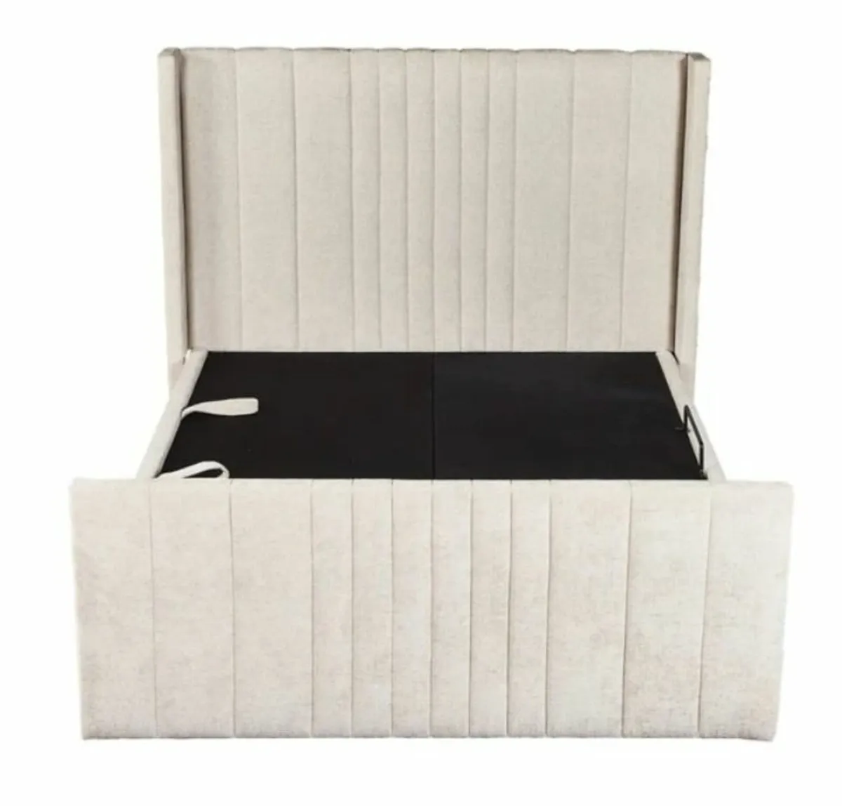 Clara Beige Fabric Smart Storage Bed free delivery - Image 4