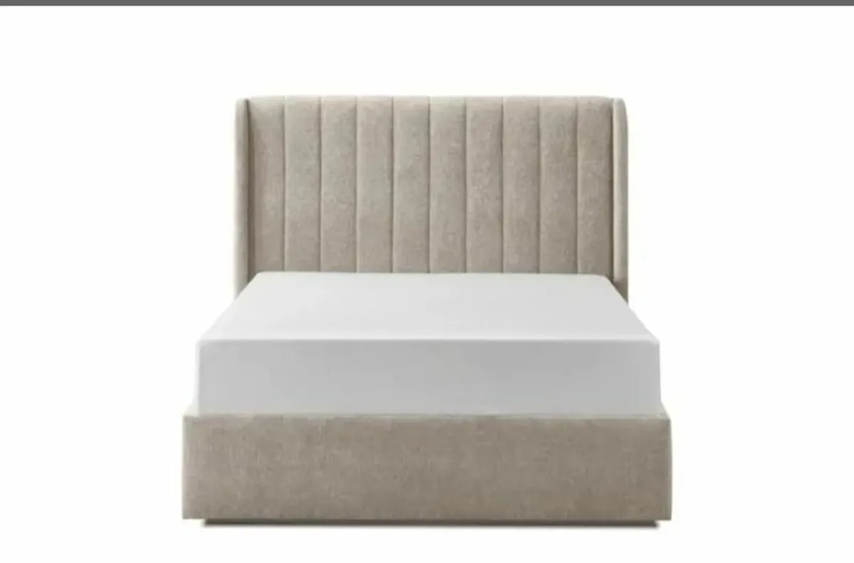 Frida Beige Gas Lift Storage Bed / 3 Sizes - Image 3