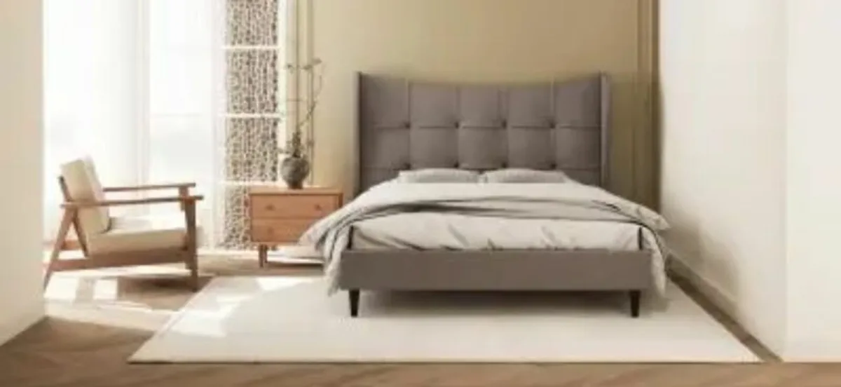 Verona Brown Fabric 5′ Bed free delivery in Donega - Image 2