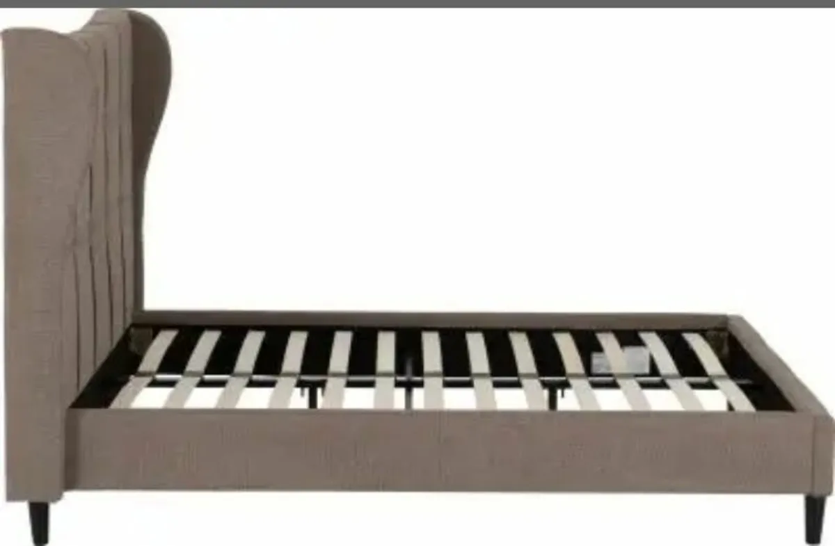 Verona Brown Fabric 5′ Bed free delivery in Donega - Image 4