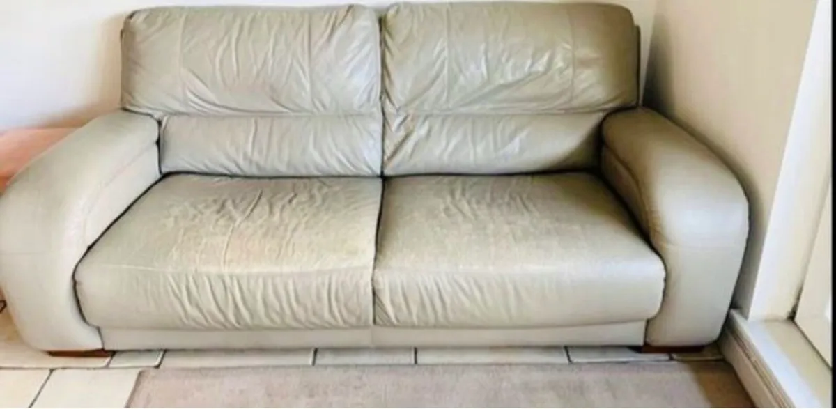 FREE DFS Leather 3 seater sofa - Image 1