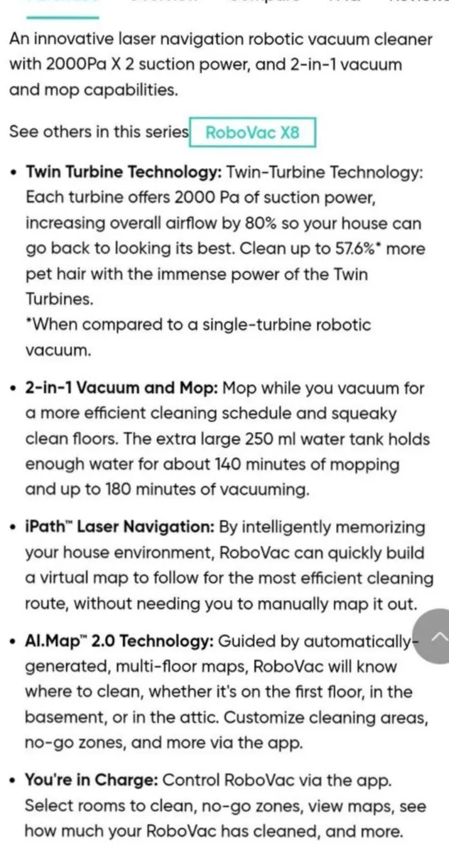 Eufy robot vacuum mop x8 hybrid - Image 3