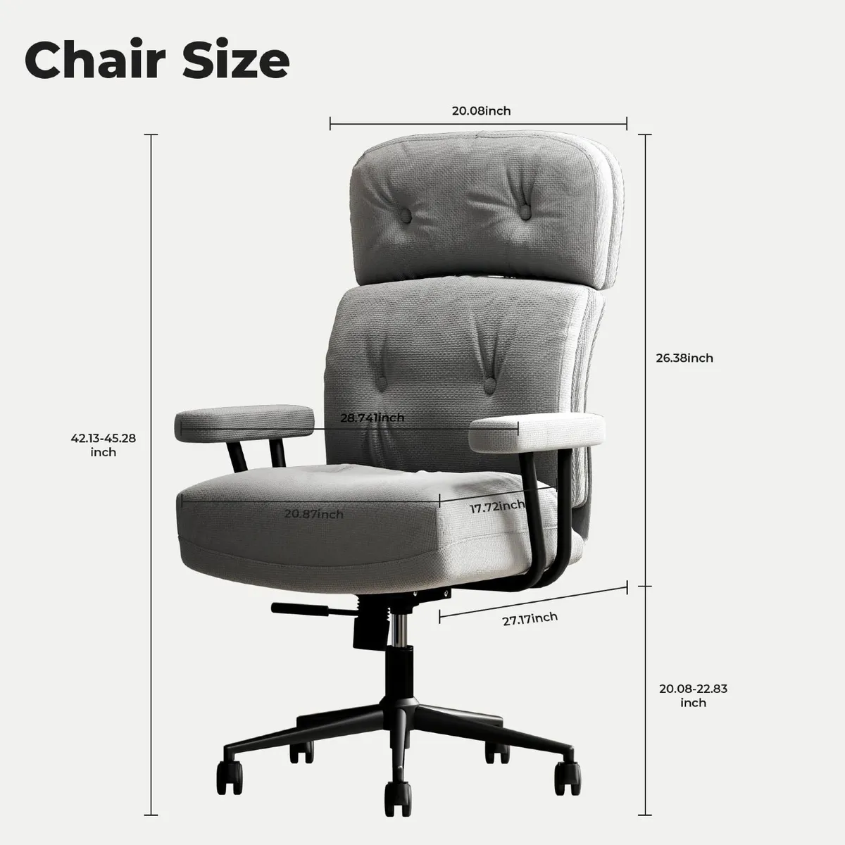 Ergonomic Home Office Chair with Adjustable - Image 2