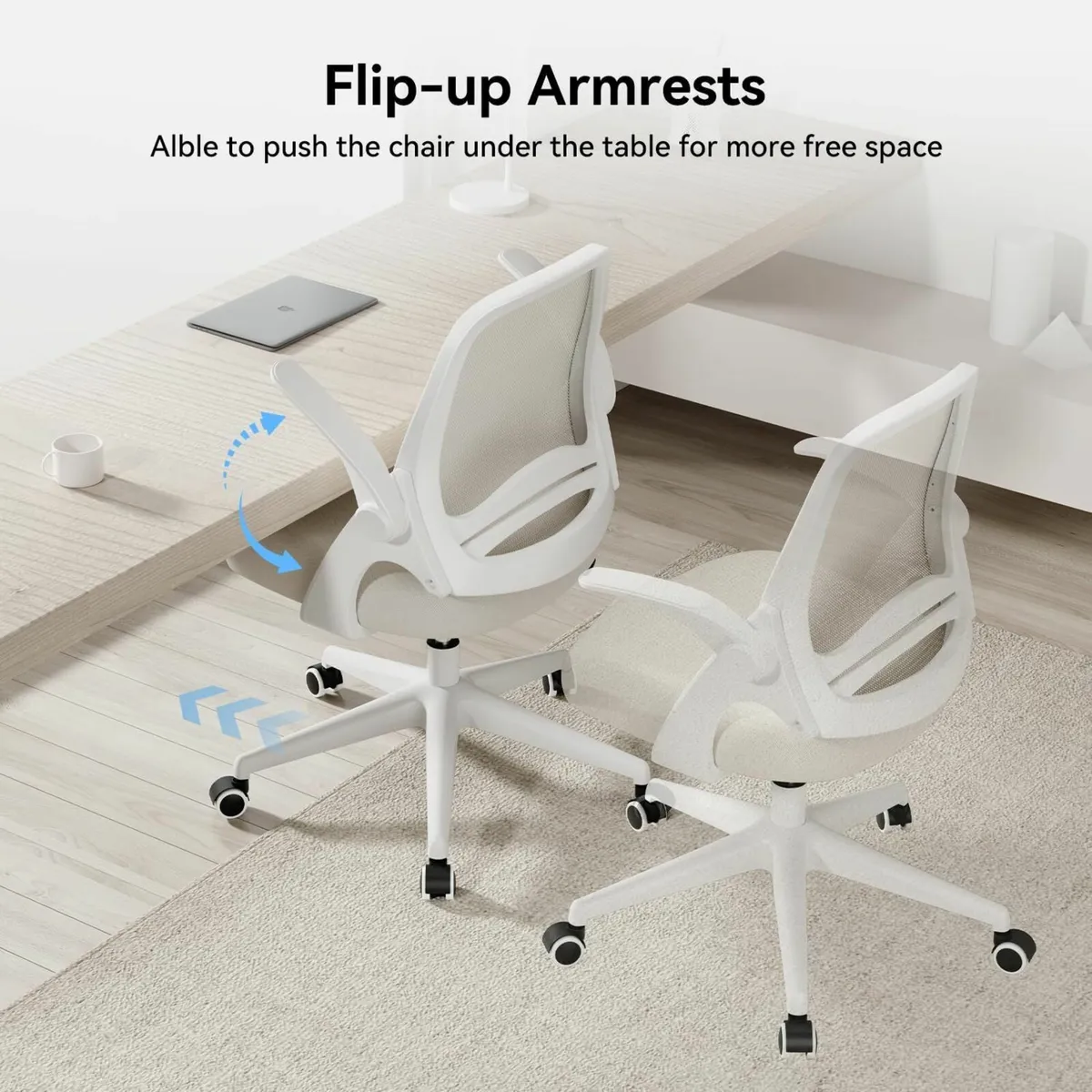 Ergonomic Office Chair with Folding Armrest - Image 4