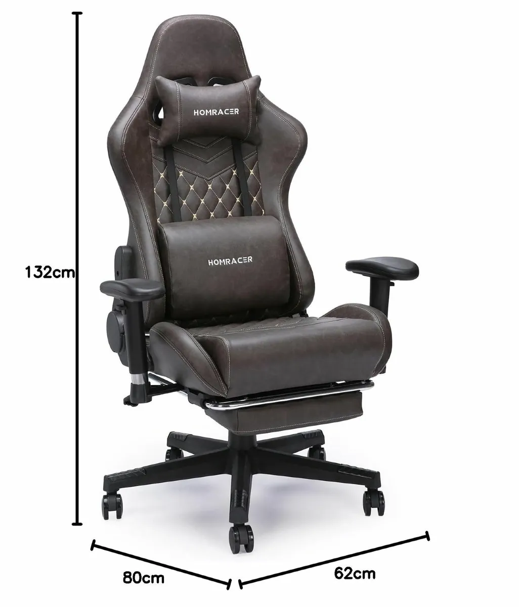 Ergonomic Office Chair Gaming Executive Desk with - Image 2