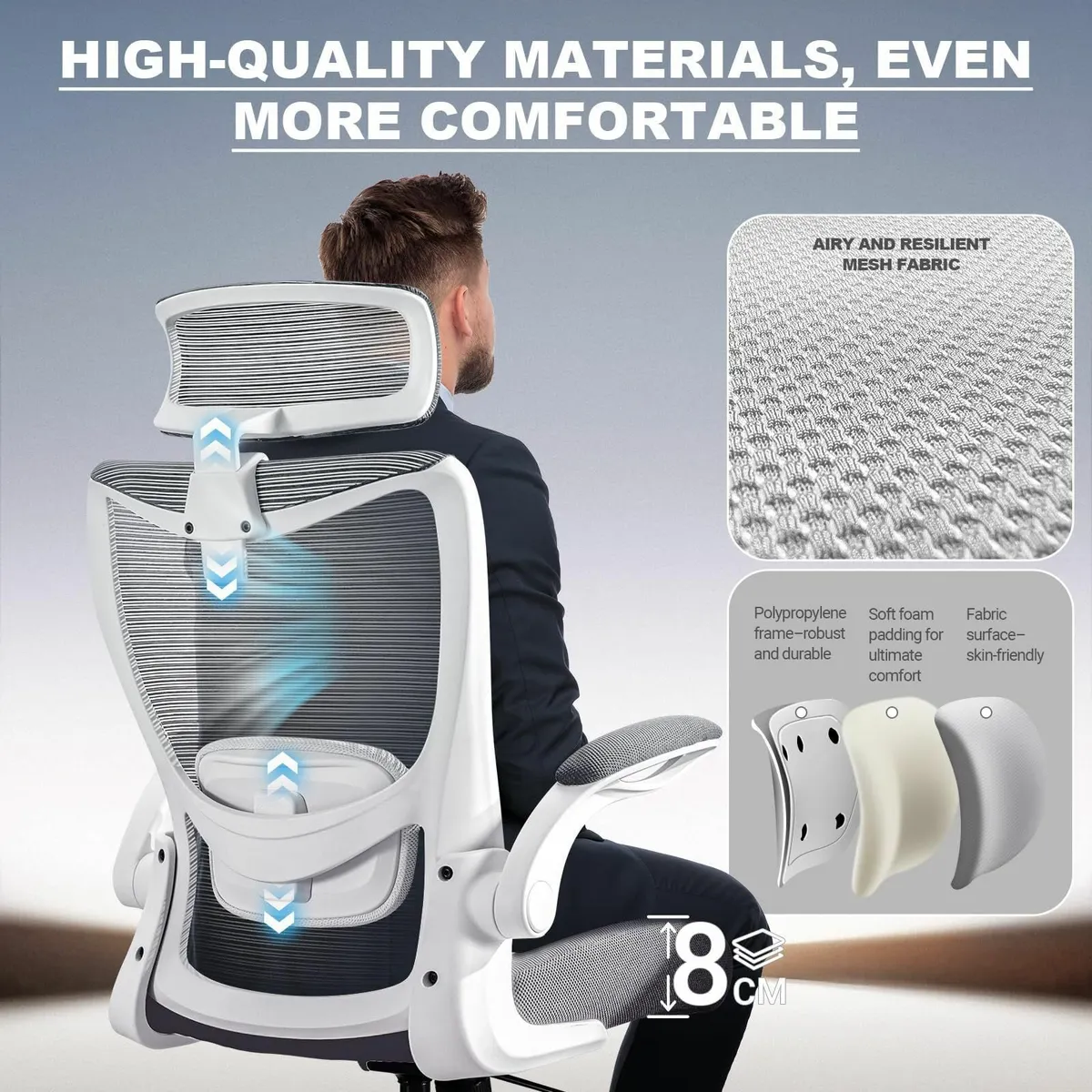 Comfy Ergonomic Office Chair 330LBS Mesh Desk - Image 3