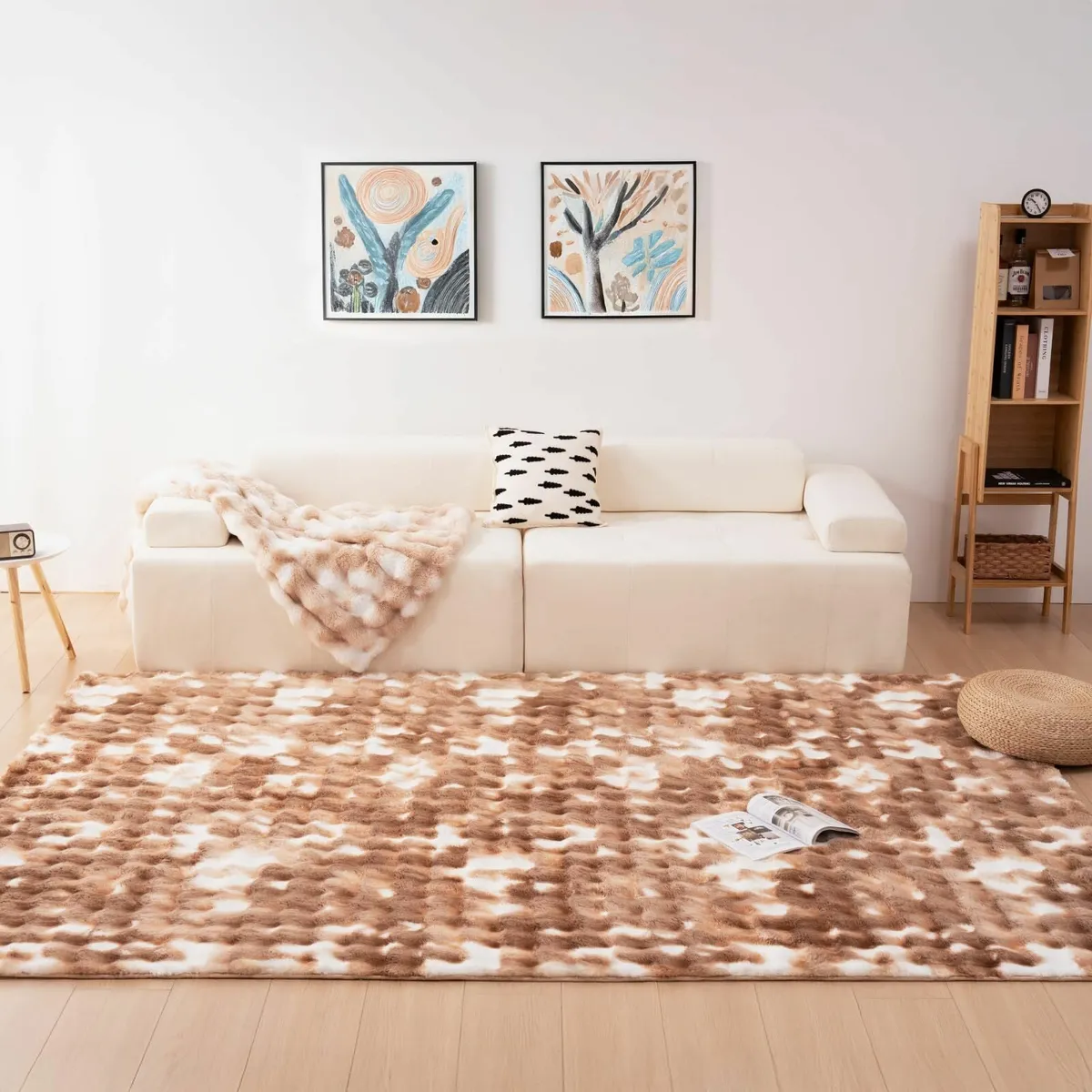 Flannel Bubble Area Rug - Soft Plush Carpet for - Image 3