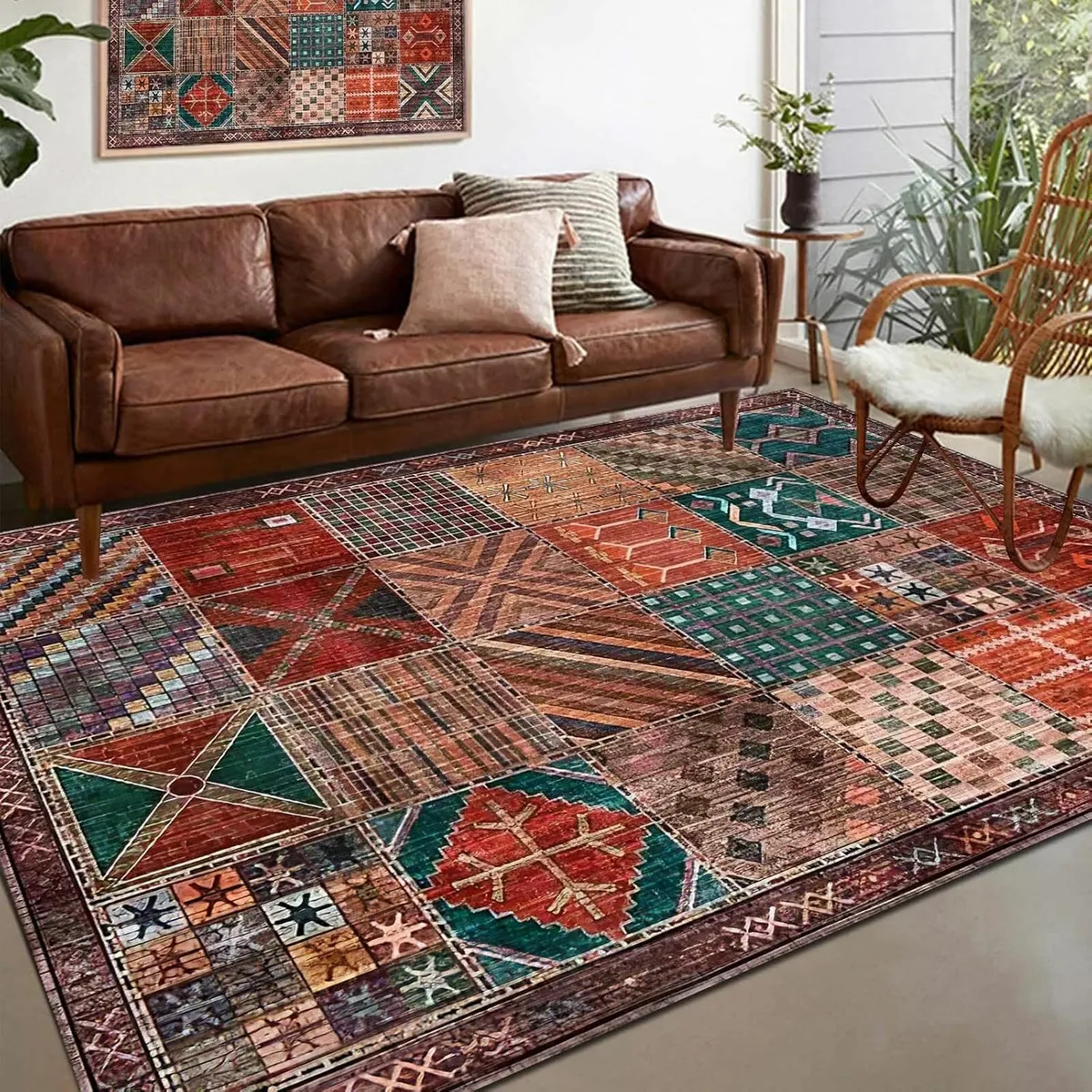 Large Rugs Living Room Multicoloured 160 x 200 cm - Image 2