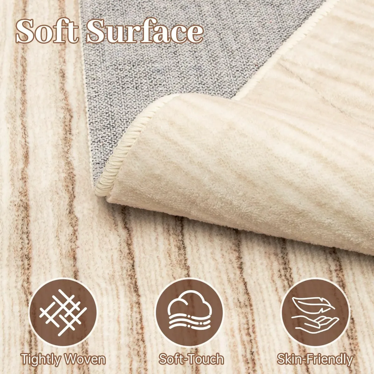 Washable Rugs Living Room 200x250cm Soft Geometric - Image 3