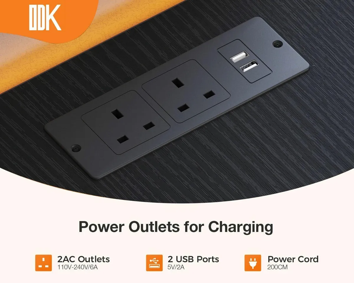 Corner Desk with Drawers Reversible L Shaped - Image 4