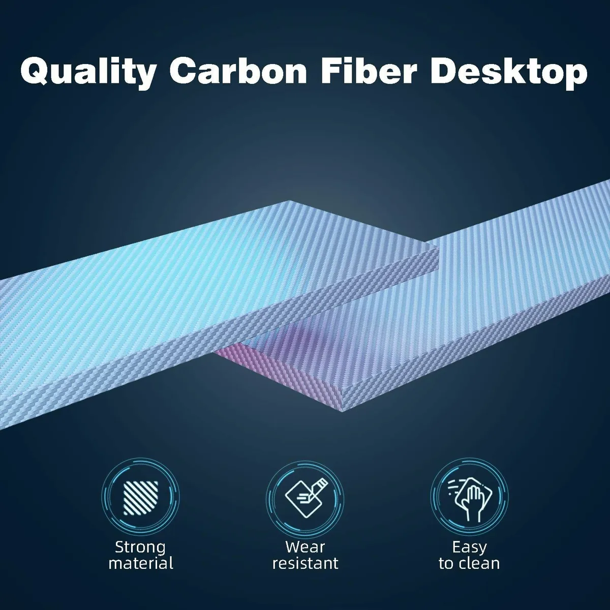 Computer Desk with Power Outlets LED Strip 50.8 - Image 4