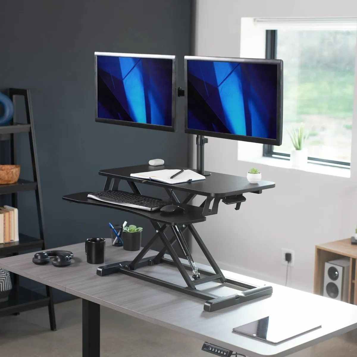 Height Adjustable 81 cm Standing Desk Converter - Image 2