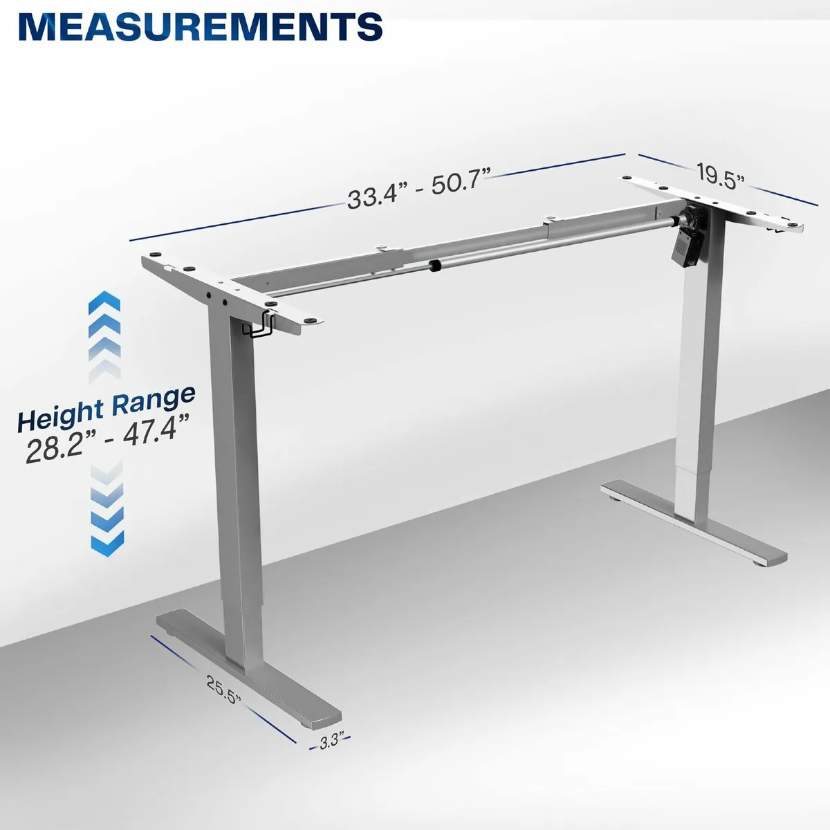 Electric Stand Up Desk Frame Workstation Only - Image 3