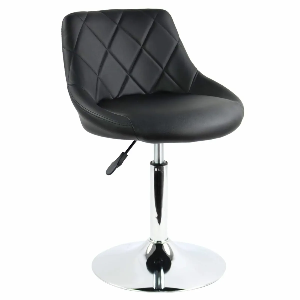 PU Leather Low Bar Chair Height Adjustable Swivel - Image 1