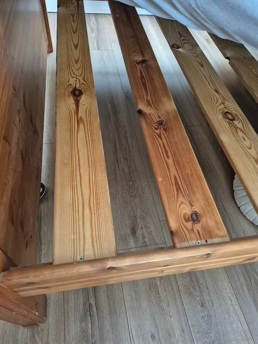 King size bed and nightstands - solid wood - Image 4