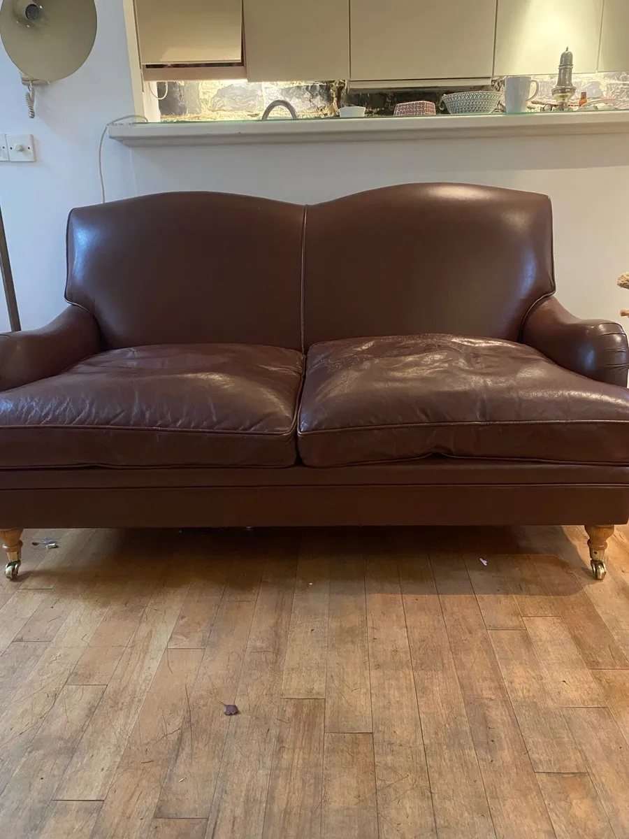 Leather couch and chair - Image 2