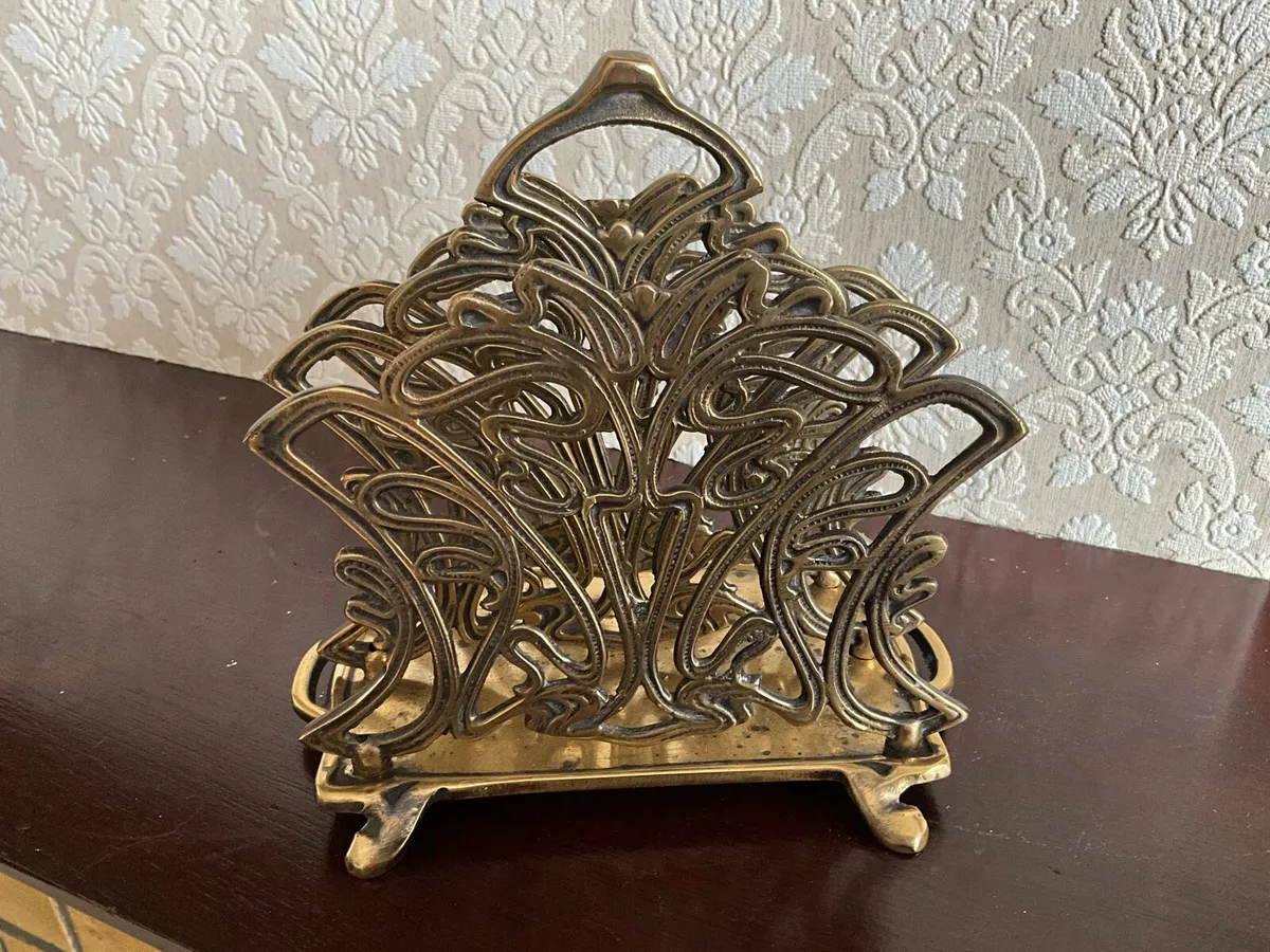 Vintage Brass Letter Holder - Image 1