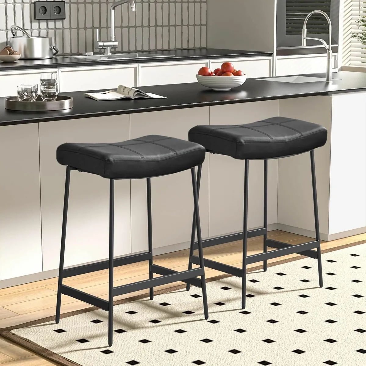 Bar Stools Set of 2 69cm Height Kitchen Island - Image 3